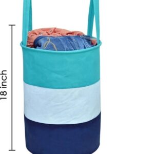 Private Label Flipkart SmartBuy 45 L Green White Blue Laundry Bag