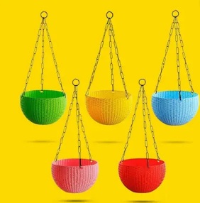 Private Label InduDTraders HPGI 11 Plant Container Set Pack of 5 Plastic