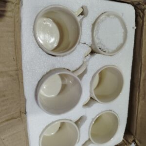 Private Label The Earth Store Grey Fizz Coffee Mug Set of 6 Ceramic Mugs to Gift to Best Friend Tea Mugs Microwave Safe Coffee Mugs Ceramic Tea Cups