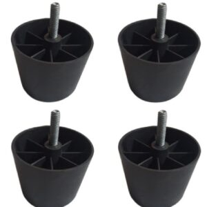 SNOB 2.5 Inch Round Non Breakable Plastic Furniture Straight Leg for Sofa Table Bed Couch Set of 4 Pieces Furniture Feet Modern Style Code Elephant