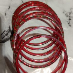 Private Label Red Colour Glass Bangal Set