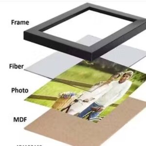 Private Label Arts Photo Frame Black A4 Size Glass For Wall Golden Unique Picture Frame For Home and Office Decoration Black A4 Frame PACK OF 8