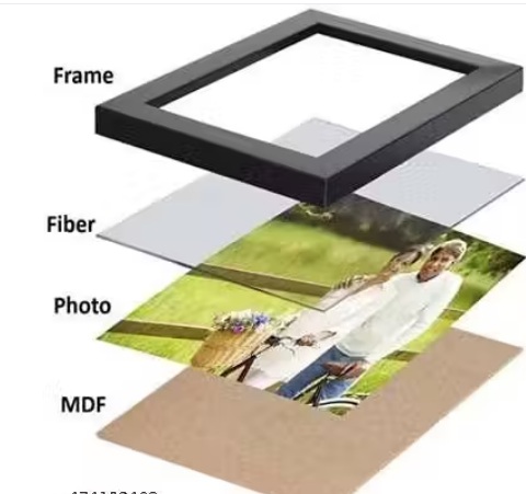 Private Label Arts Photo Frame Black A4 Size Glass For Wall Golden Unique Picture Frame For Home and Office Decoration Black A4 Frame PACK OF 8