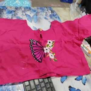 Private Label PINK COTTON BLOUSE EMBROIDERY 36