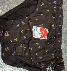 Private Label Women Cotton printed Regular Comfortable Panty Briefs Size 30 Brown