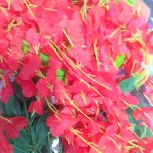 Private Label Plastic Home Decor Red Flower