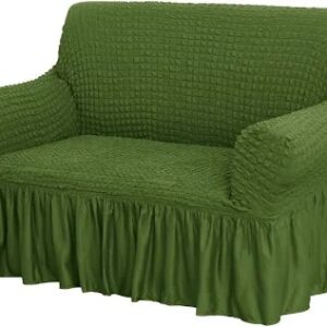 Hokipo Turkish NBubble Sofa Cover Green 2 Seater
