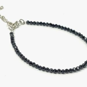 Natural Garnet Gemstone Anklet for Women Men in German Silver Certified Lab Tested Garnet Diamond Cut Beads 3 to 4mm Healing Crystal Energy Stone Bracelet with Free Gangajal Ashtagandha Chandan