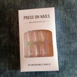 Private Label Nail Store s Set Of 24 Artificial Fake Press on nails in Peach Color