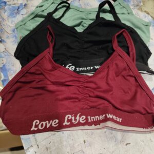 Private Label womans non paded bra malti colour 3 peice free size