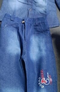 Private Label girl dress in jeens top and bottom set size 28 navey blue colour