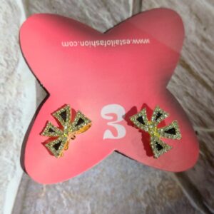 Estailo Women Golden White colour Stone Earrings