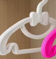 Private Label Cuty Kids Clothes Hangers 6 Pcs Set Shirt Hangers White