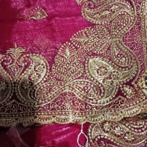 Private Label Pink colour Slik sari