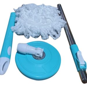 Private Label Plastic Spin Mop Rod Set Sky Colour