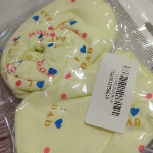 Private Label Kids Yellow Colour Socks 0 To 6 Months