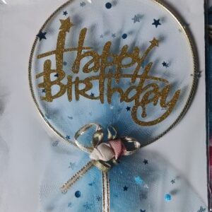 Happy Birthday Iron Art Cake Topper Creative Pearl
