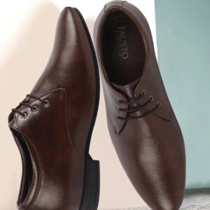 Rock Men Brown Formal Office Lace Up Shoes 10 No Size