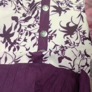 Private Label Kids Girls White Purple Frock 30 Size