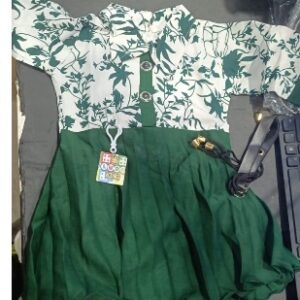 Private Label bady girl white GREEN dress size 16