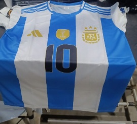 messi Replica Jersey SIZE 22 WHITE BLUE