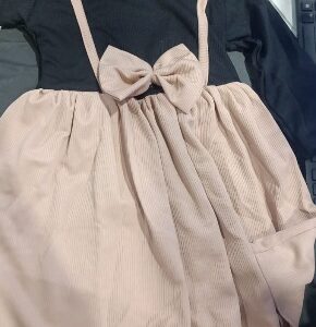 Private Label girl white dress PINK size 34 FUL SET