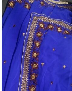 Private Label woman saree blue free size