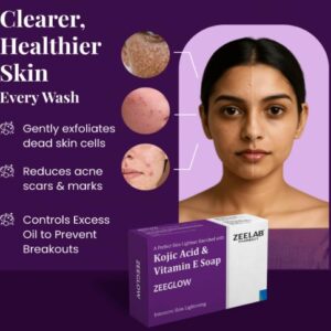 ZEELAB Zeeglow Kojic Acid Vitamin E Soap Skin Brightening 75g