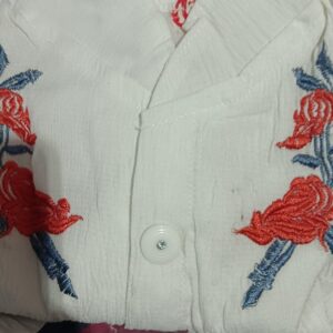 Private Label Baby Girls top pant set 16 size White colour