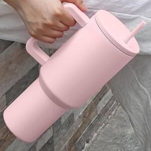 House Of Quirk Stainless Steel Vacuum Insulated Tumbler with Lid Quencher H2.0 FlowState Coffee Sipper for Water Iced Tea or Coffee Pink Colour