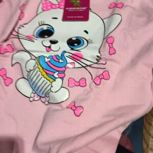 Keesor Baby Girls Top Pant Set Pink Black colour 5to6 Years