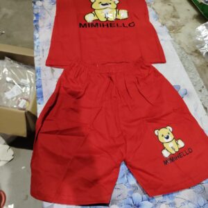 Private Label kids top and botton set red colour 26size