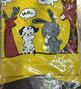 Private Label Cute Baby Boy Bugs Bunny Regular Tshirt Size 4 Yellow