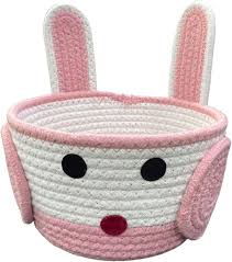 Private Label Design Handmade Woven Jute Cotton Thread Storage Basket