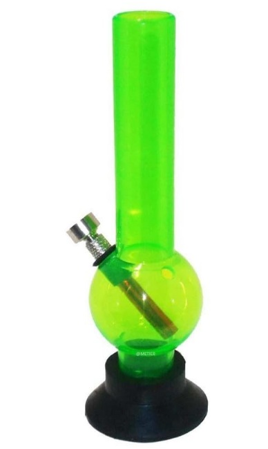 Private Label Bong 8 inch Acrylic Mini bongsmoke Acrylic bong bong best bong Acrylic Rolling Pipe Portable Hookah Pipe Pipe Diameter Green 3cm Height 20 CM Pack of 1