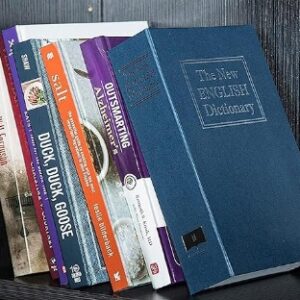 Private Label Book Locker Dictionary Stainless Steel Hidden Safe Jewellery Box Cash Locker for Home and Office 18 x 12 x 5.5 cm Blue