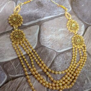 Private Label Golden Oxy Rised Poti Neckless 5 Layers