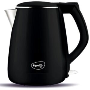 Pigeon Spark 1.2 Litres double walled kettle Stainless Steel interior Cool touch outer body with keep warm feature 1 year warranty black 1500 watts