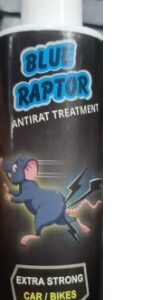 Blue Raptor Entry Rat Repellent Spray by Shadow Securitronics for Automobiles for The First time in India The Spray Nozzle is Easy to use and Leak Free Lasting a Full Year 1