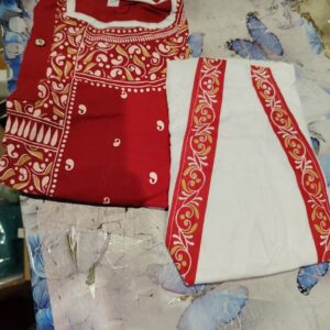 Private Label kids panjabi and dhuti set 38 size red and white