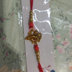 Private Label Rakhi For Brother Ganesha Style Red