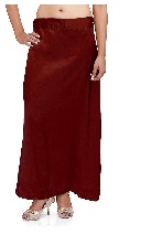 Private Label Womens Satin Petticoat Maroon Free Size