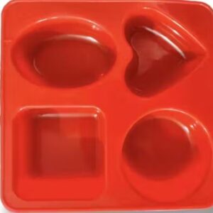 Private Label 4 Cavity Slots Multi Shape Heart Square Oval Round Silicone Mould For Ice Tray