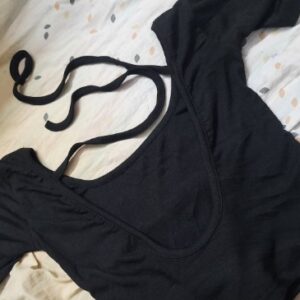 Private Label New Latest Full Sleep Tops For Women Crop Top Free Size Black