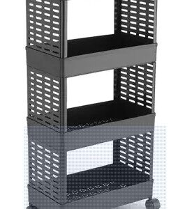 Private Label 4 Layer Tier Plastic Modular Onion Rack Brown Colour