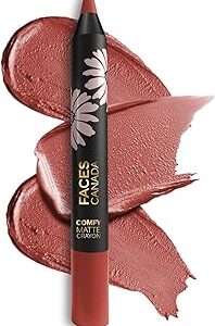 Faces Canada Comfy Matte Lip Crayon Spill The Tea Brown 2 Point 8G