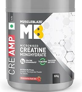 MuscleBlaze Micronised Creatine Monohydrate CreAMP Powder 320G