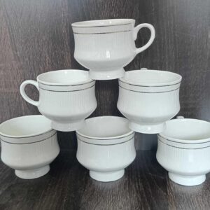 Private Label Buy Stylish Bone China Tea Cup Pack Of 12 White Colour