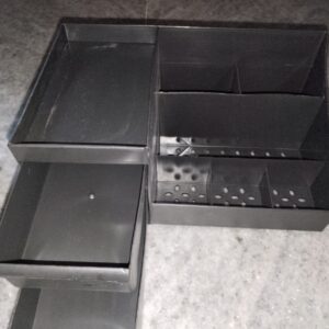 Makeup Storage Box with Removable Drawers Black Colour