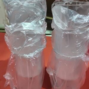 Private Label Unbreakable Curved Shape Prism Pattern Water Juice Drinking Glasses Set Of 6